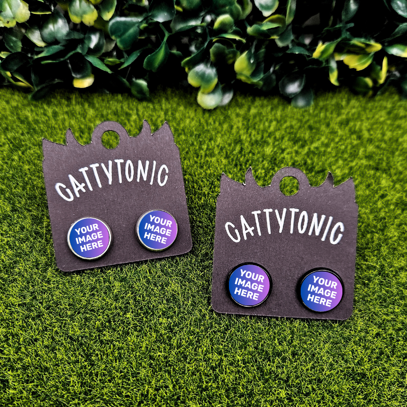 Custom Image Stud Earrings