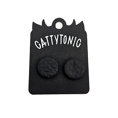 Solid Textured Stud Earrings - 1/2"