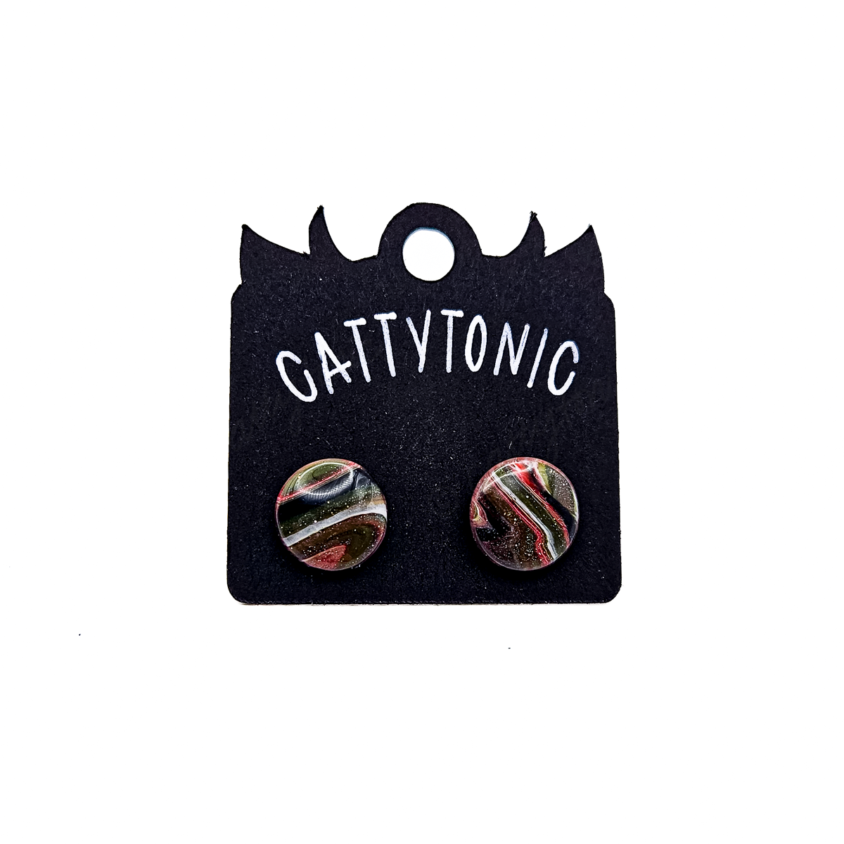Patterned Stud Earring Pairs - 1/2"