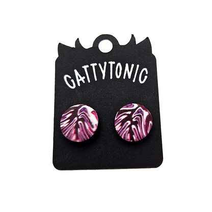 Patterned Stud Earring Pairs - 1/2"