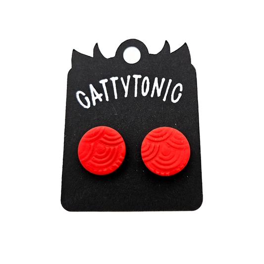 Solid Textured Stud Earrings - 1/2"