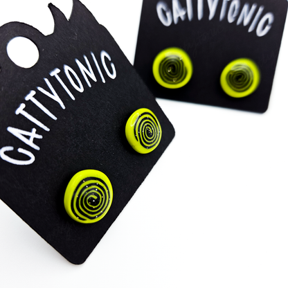 Stud Earring Pairs - 1/4" Spirals