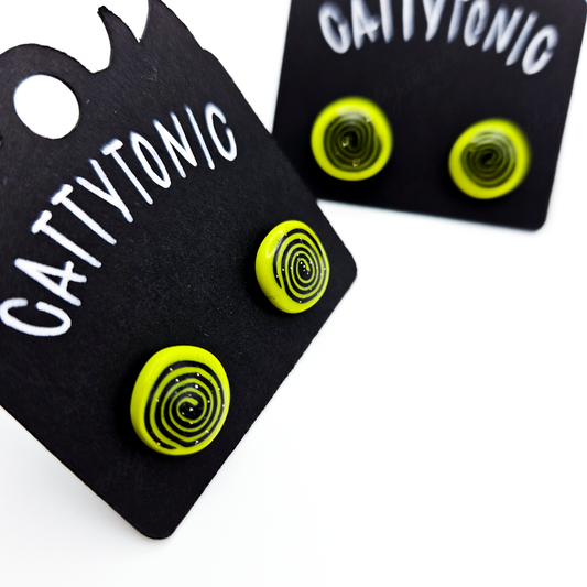 Stud Earring Pairs - 1/4" Spirals