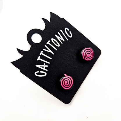 Stud Earring Pairs - 1/4" Spirals