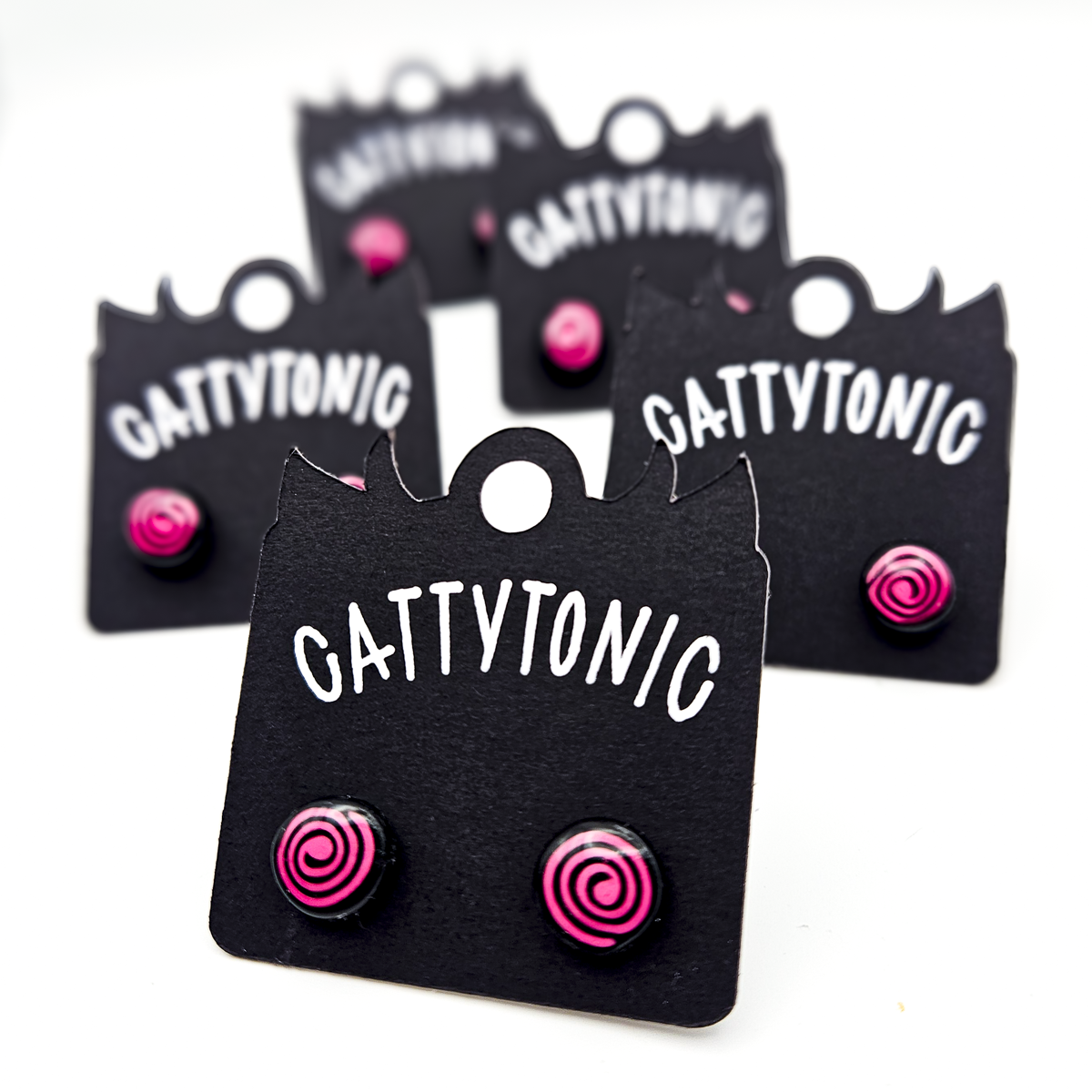 Stud Earring Pairs - 1/4" Spirals