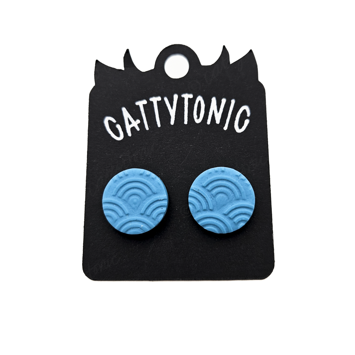 Solid Textured Stud Earrings - 1/2"