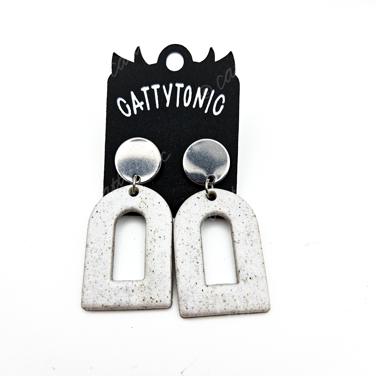 Geometric Stud Drop Earrings
