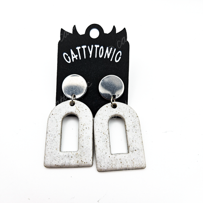Geometric Stud Drop Earrings