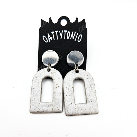 Geometric Stud Drop Earrings