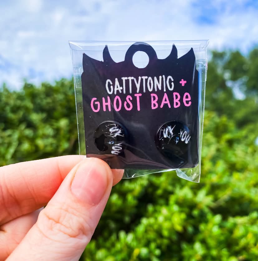 Ghost Babe Spooky Earring Studs