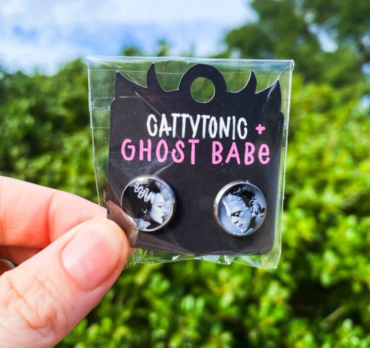 Ghost Babe Spooky Earring Studs