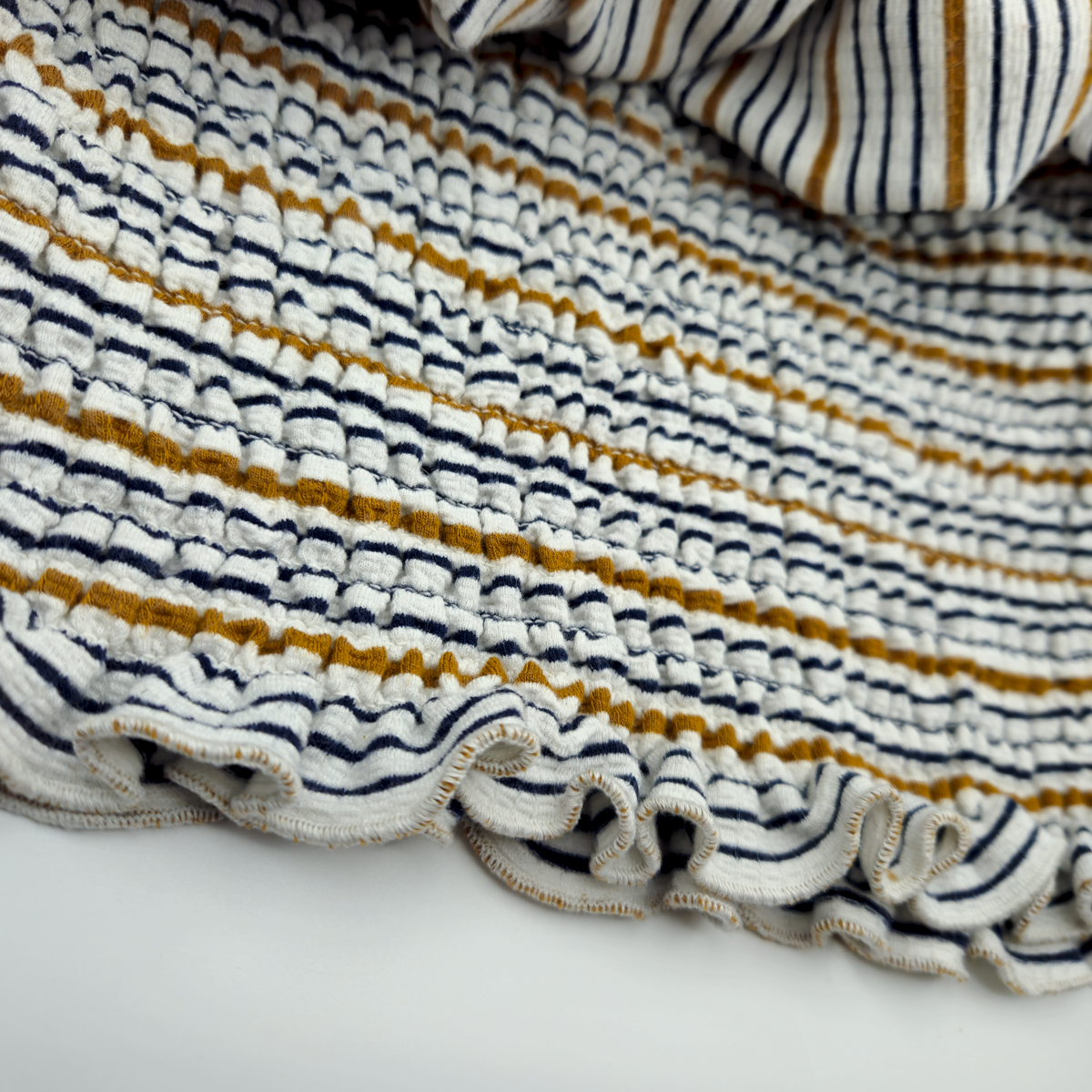 LOFT Striped Smocked Top - Women's Size S
