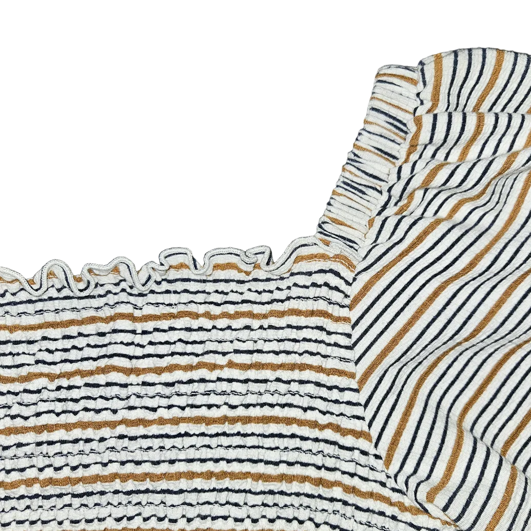 LOFT Striped Smocked Top - Women's Size S