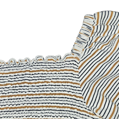 LOFT Striped Smocked Top - Women's Size S