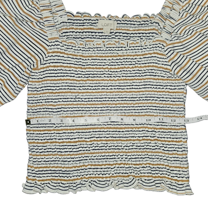LOFT Striped Smocked Top - Women's Size S