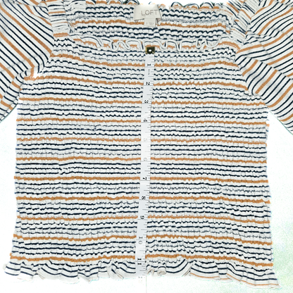 LOFT Striped Smocked Top - Women's Size S