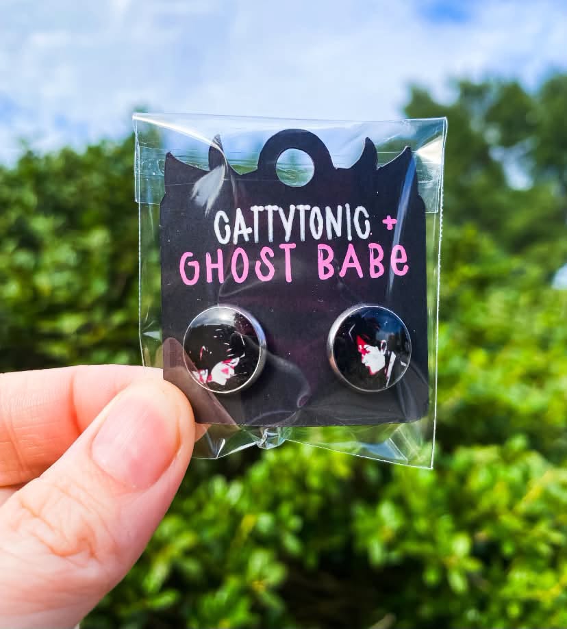 Ghost Babe Spooky Earring Studs