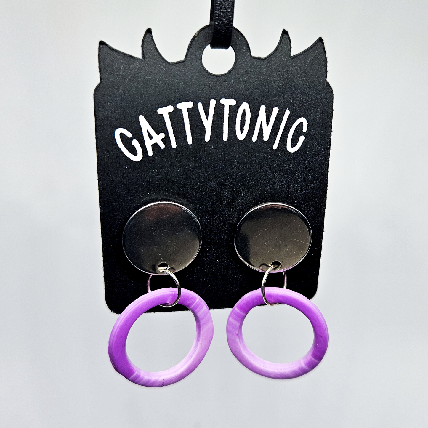 Geometric Stud Drop Earrings