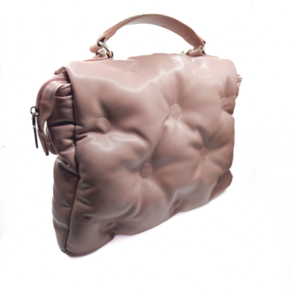 Puffy Purse - Quilted Satchel with Chain Handle