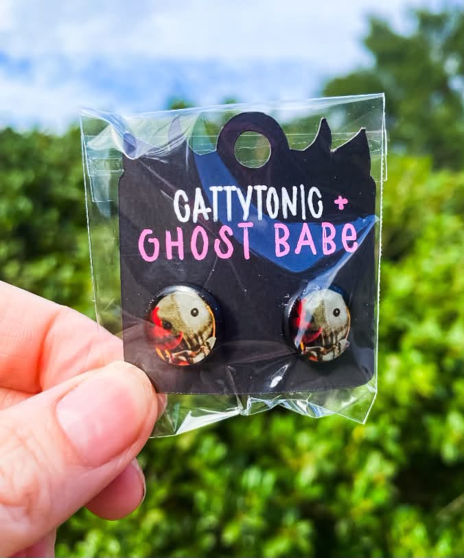 Ghost Babe Spooky Earring Studs