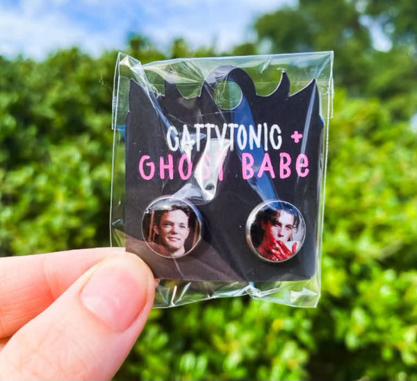Ghost Babe Spooky Earring Studs