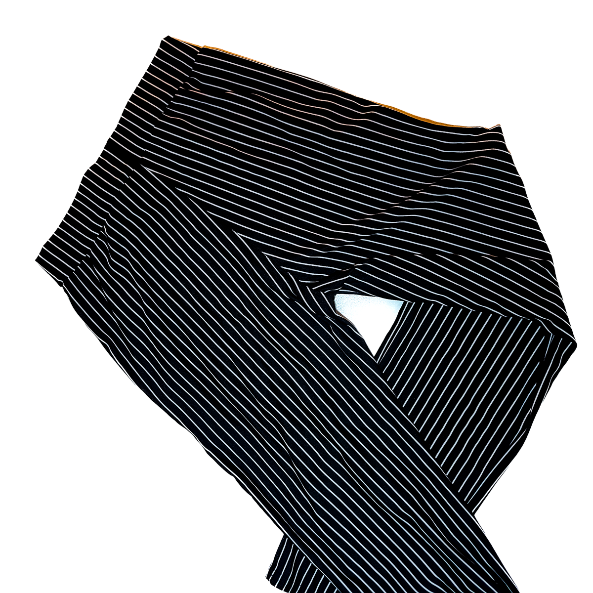 Pinstripe Black and White Ankle Cut Leggings Size L