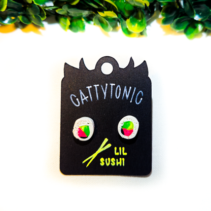 Lil Sushi Roll Stud Earrings